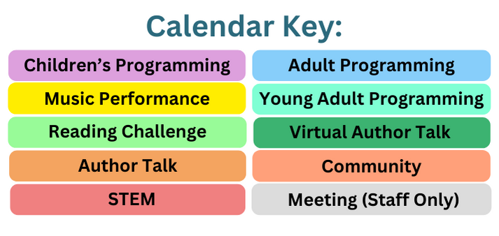 Color Coded Key to Calendar